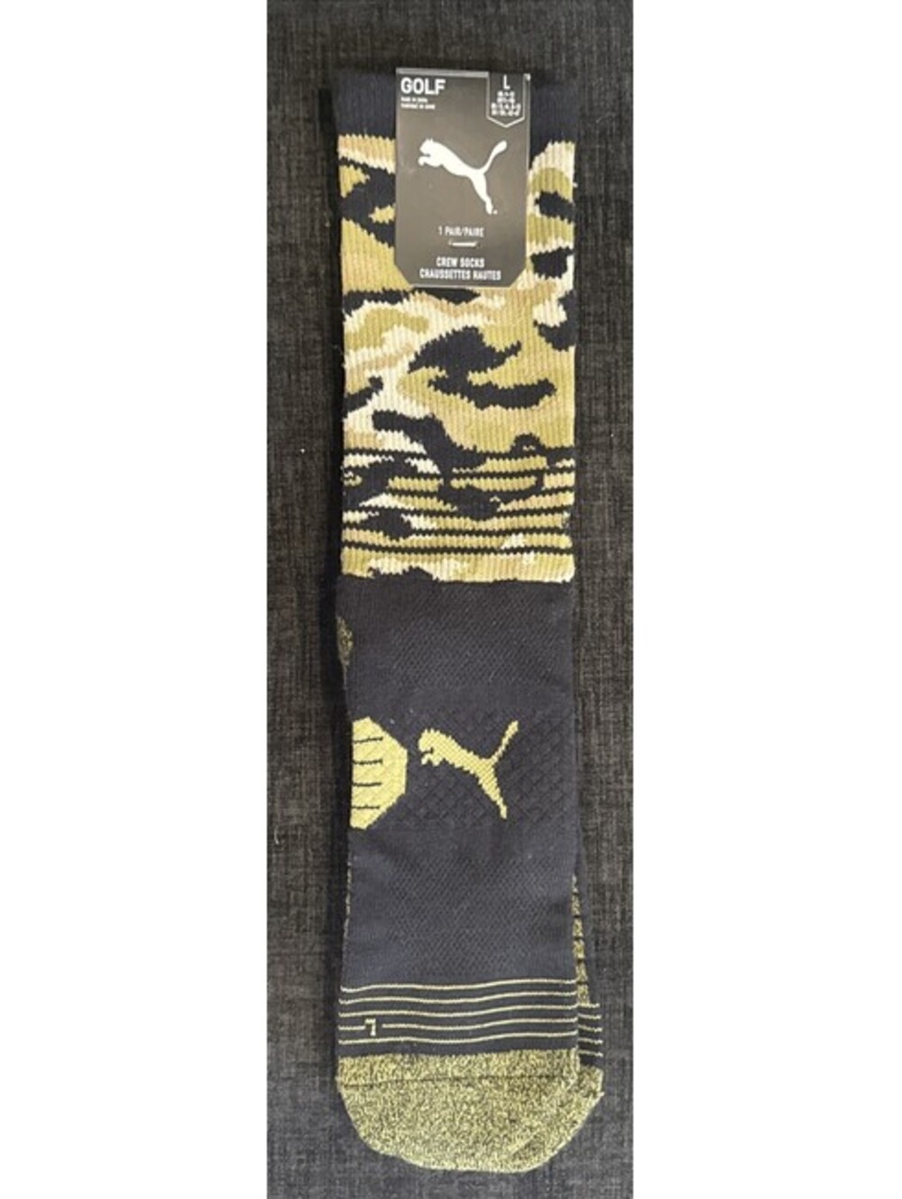 NEW - PUMA Golf Crew Socks 1 Pair Men's Large US 9-13 Camo